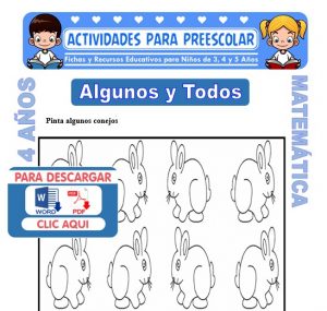 Ficha de Algunos y Todos para Niños de 4 Años