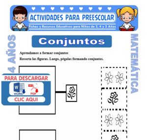 Ficha de Conjuntos para Niños de 4 Años