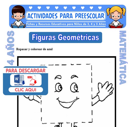 Ficha de Figuras Geométricas para Niños de 4 Años