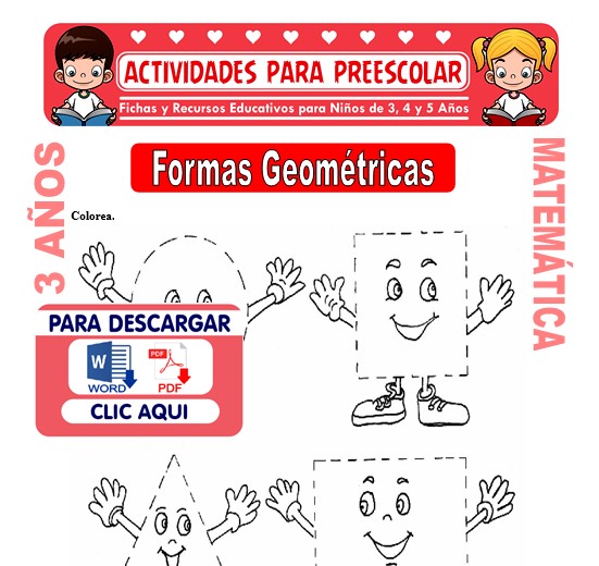 Ficha de Formas Geométricas para Niños de 3 Años