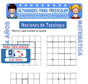 Ficha de Nociones de Topología para Niños de 4 Años