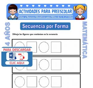 Ficha de Secuencia por Forma para Niños de 4 Años