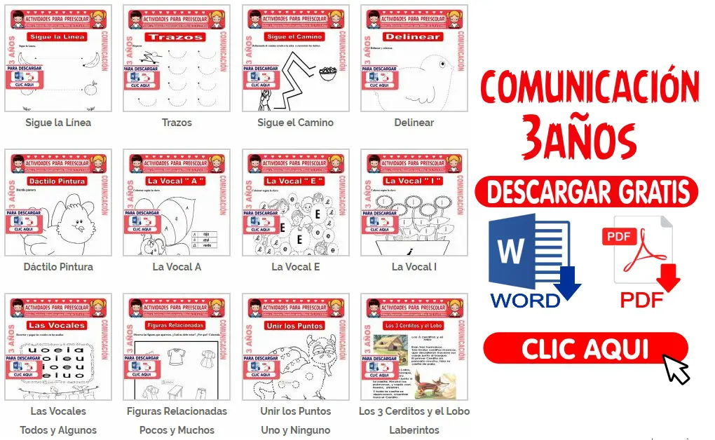 Actividades de Comunicación para Niños de 3 años | Preescolar – 2026