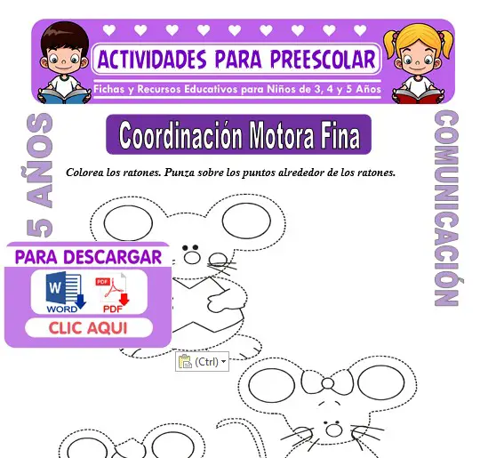 actividades de motricidad fina para niños de 4 a 5 años pdf