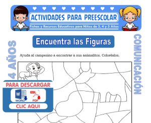 Ficha de Encuentra las Figuras para Niños de 4 Años