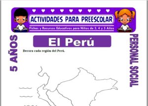 Modelo de la Ficha de El Perú para Niños de 5 Años