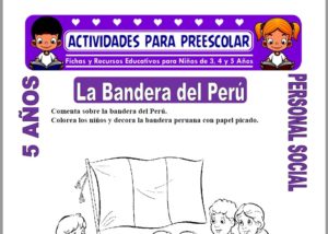 Modelo de la Ficha de La Bandera del Perú para Niños de 5 Años