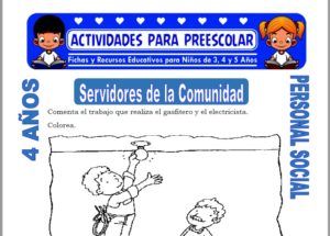 Modelo de la Ficha de Servidores de la Comunidad para Niños de 4 Años|