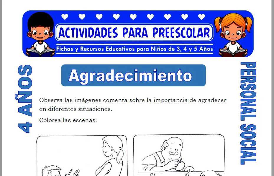 Agradecimiento para Niños de 4 Años | Actividades para Preescolar – 2026